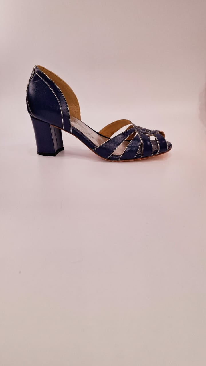 peep toe Belly azul bic