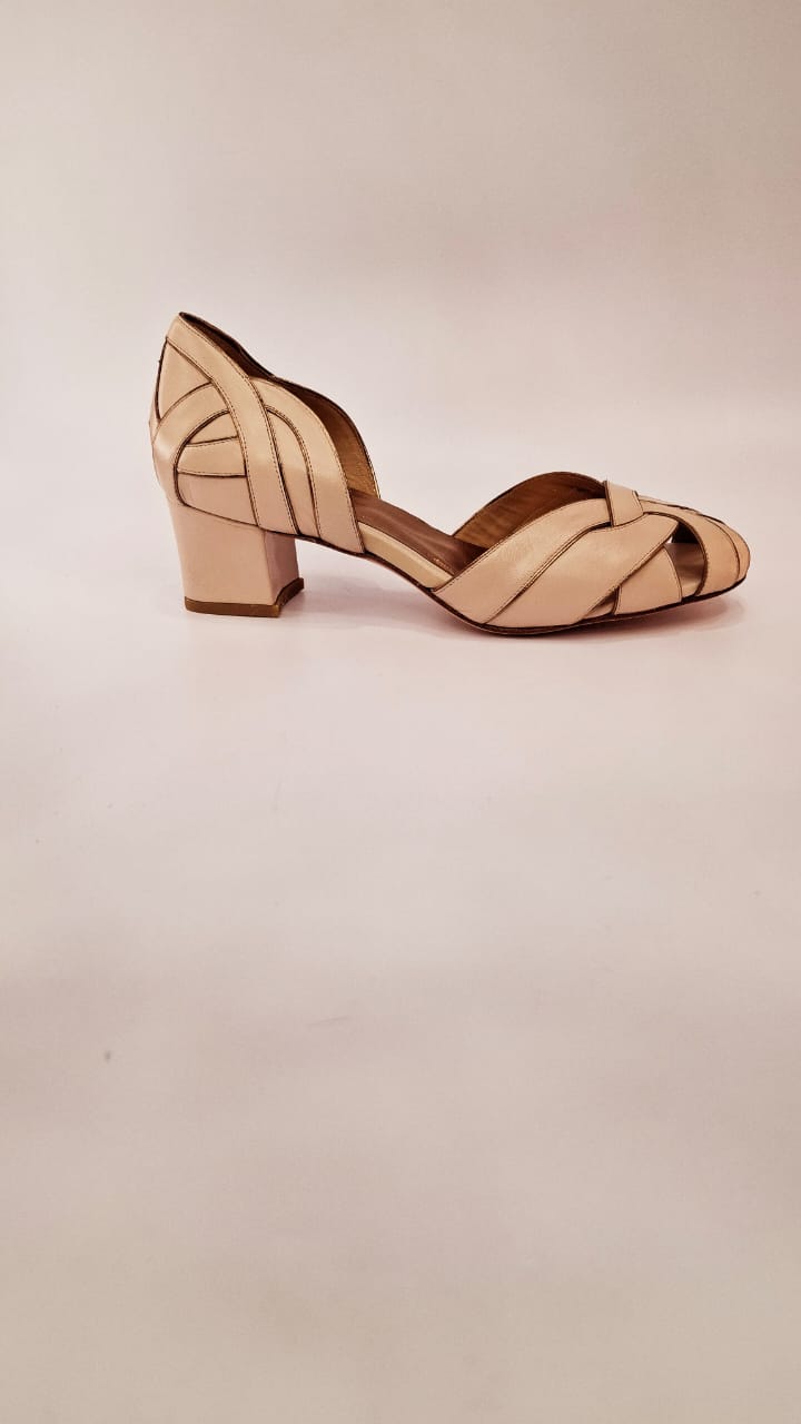 peep toe Glam nude
