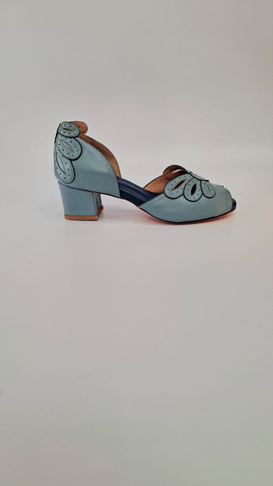 peep toe Borboleta azul